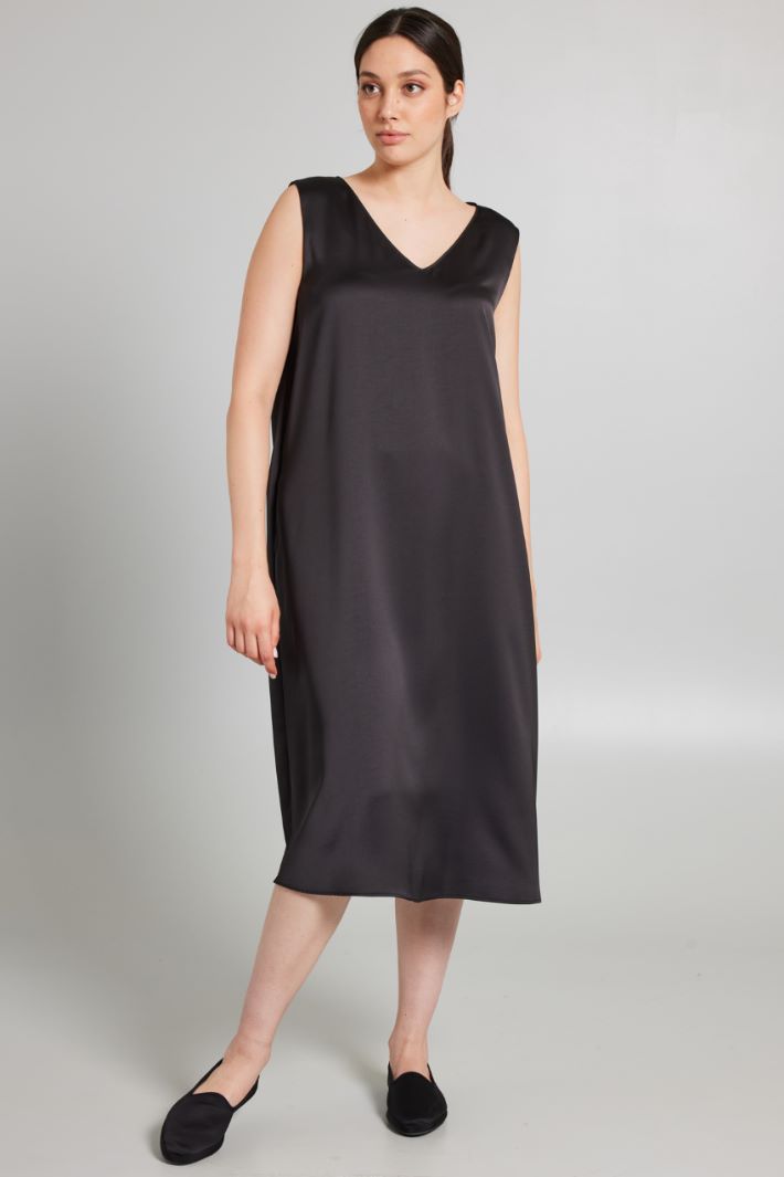 Abito con scollo a V - NERO - Fashion Market - 2