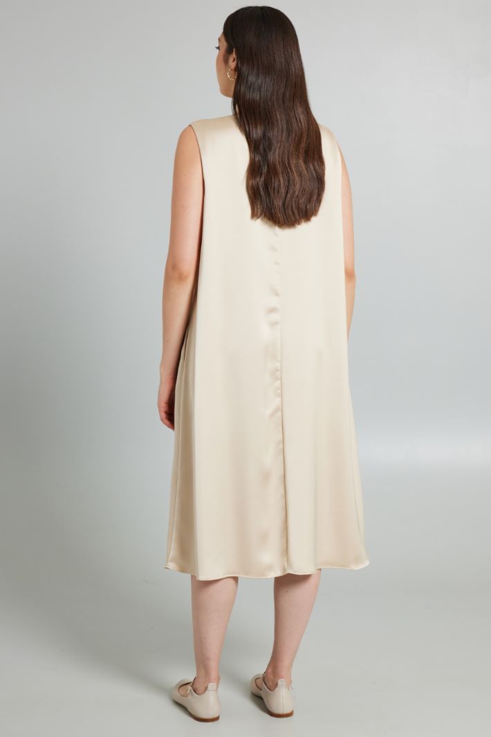 Abito con scollo a V - AVORIO - Fashion Market - 4
