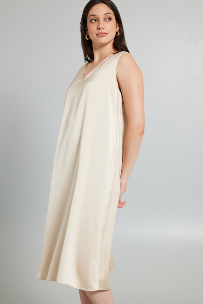 Abito con scollo a V - AVORIO - Fashion Market - 2
