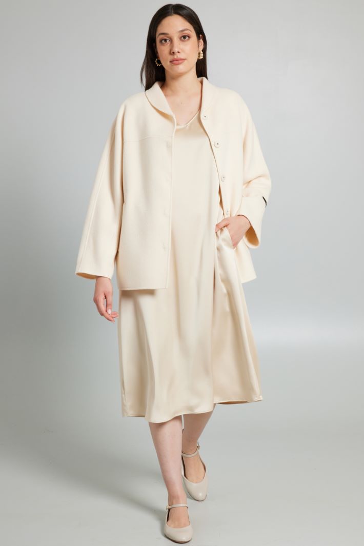Abito con scollo a V - AVORIO - Fashion Market