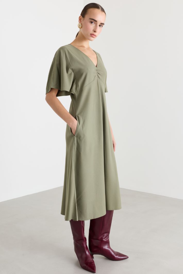 Abito in pura viscosa - VERDE - Fashion Market - 2