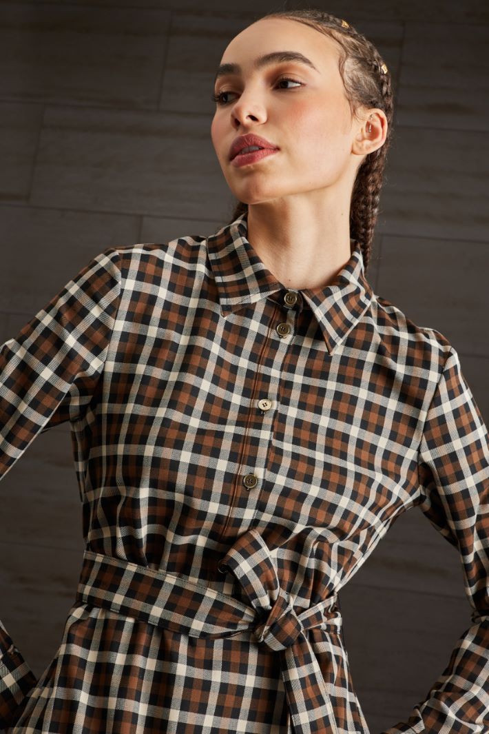 Chemisier in viscosa - MARRONE NERO PANNA - Fashion Market - 3