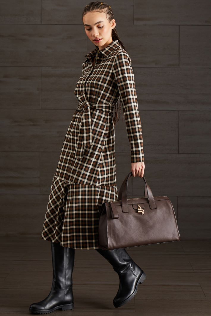 Chemisier in viscosa - MARRONE NERO PANNA - Fashion Market