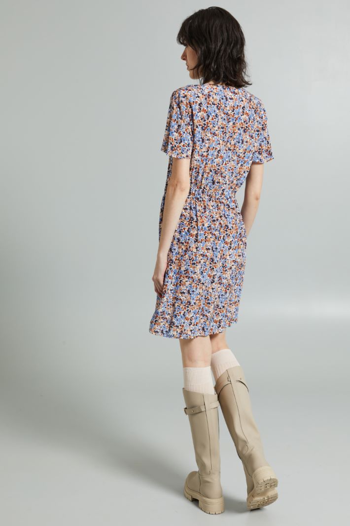 Abito con maniche corte - AZZURRO RUGGINE BLU - Fashion Market - 4