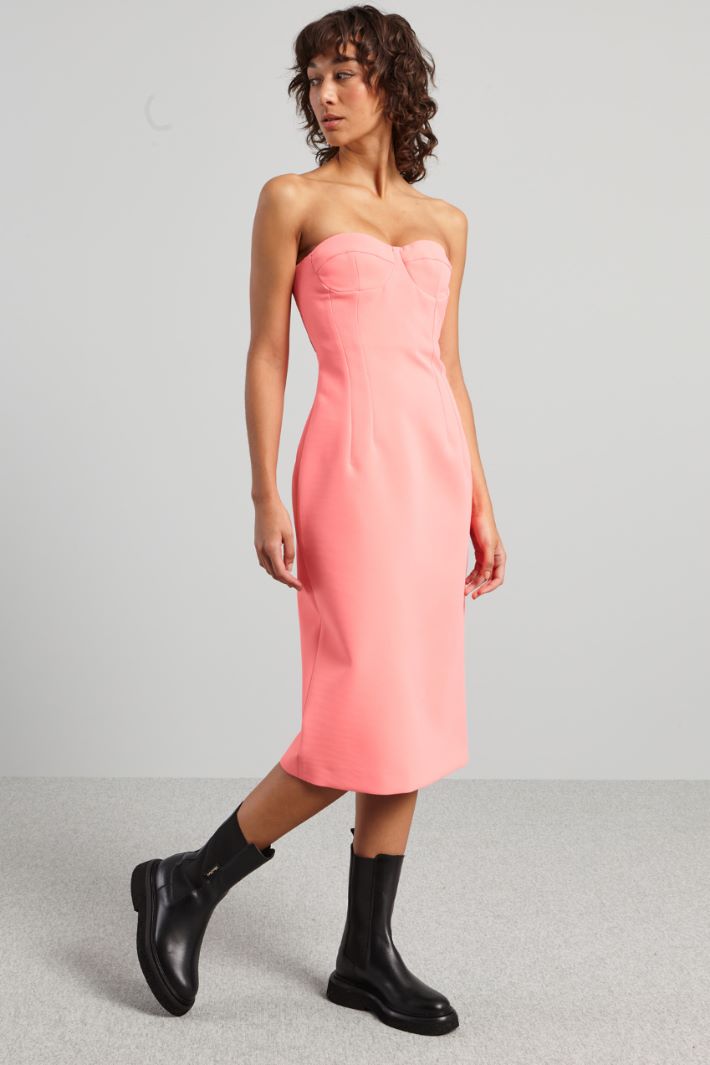 Abito con bustino - ROSA ACCESO - Fashion Market - 2