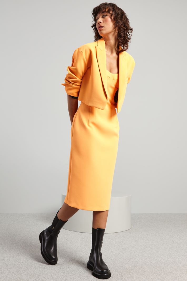 Abito con bustino - ARANCIONE - Fashion Market