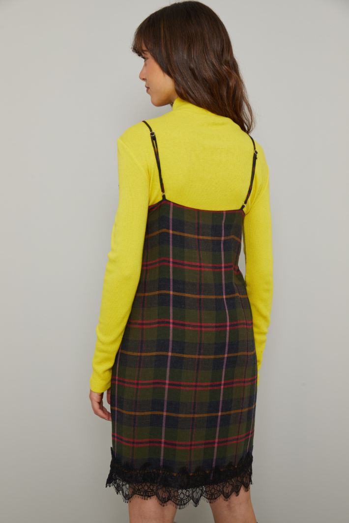 Abito corto in lana - VERDE ROSSO - Fashion Market - 4