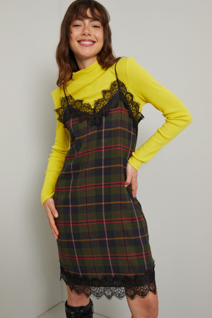 Abito corto in lana - VERDE ROSSO - Fashion Market - 2