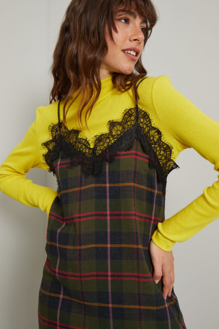 Abito corto in lana - VERDE ROSSO - Fashion Market - 3