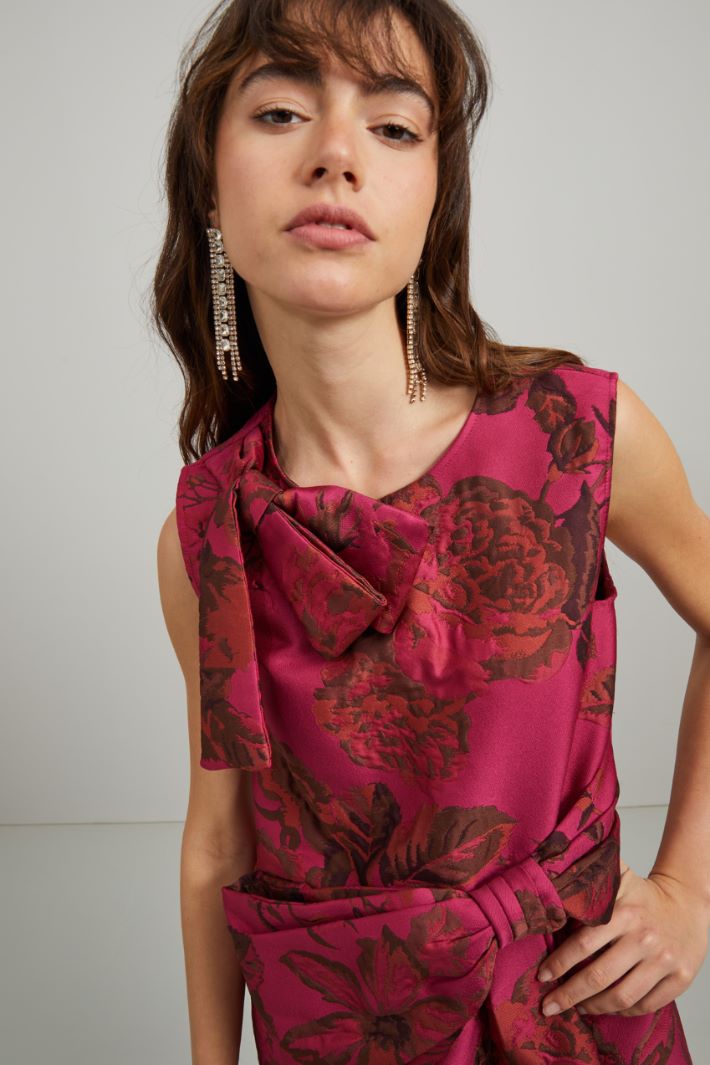 Tubino damascato - CICLAMINO MARRONE - Fashion Market - 3