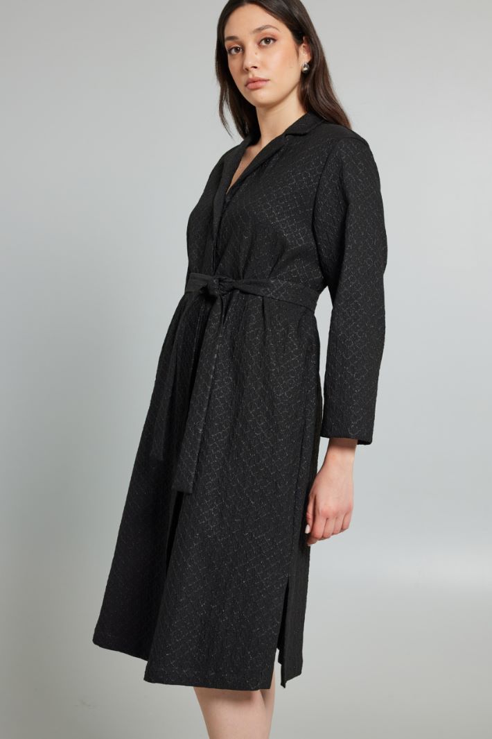 Abito chemisier jacquard - NERO - Fashion Market - 2