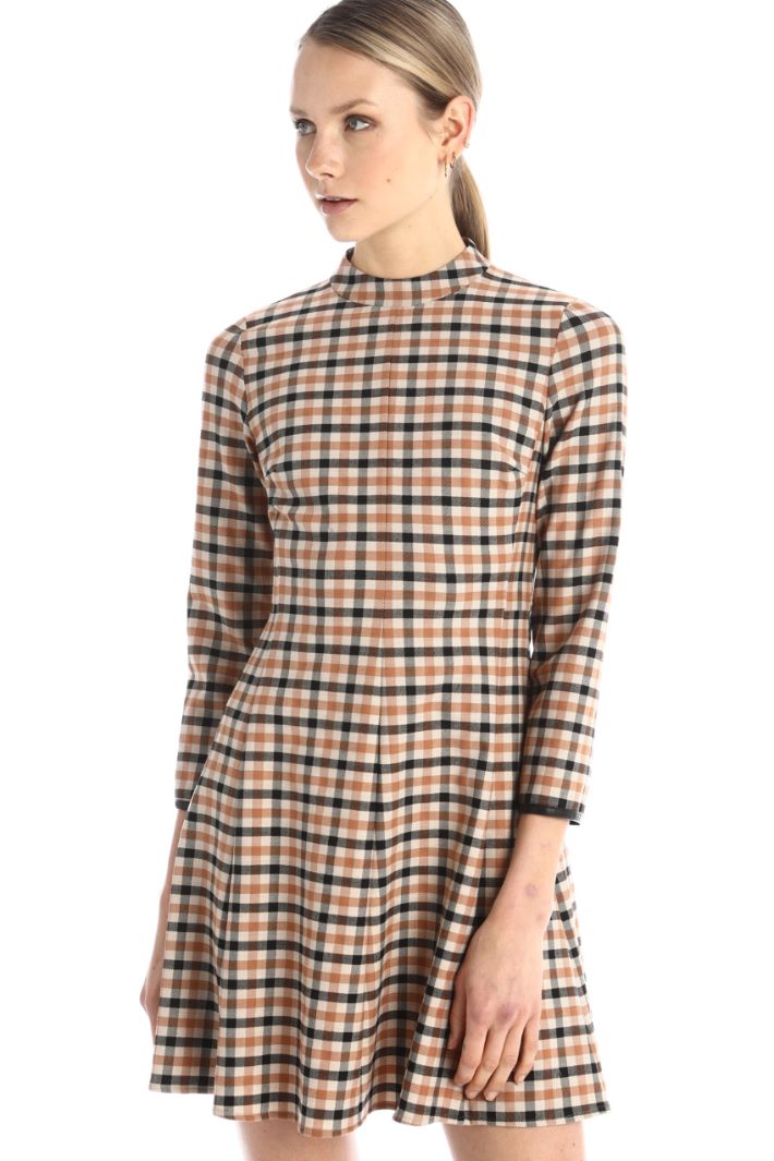Abito svasato - BEIGE NERO - Fashion Market - 4