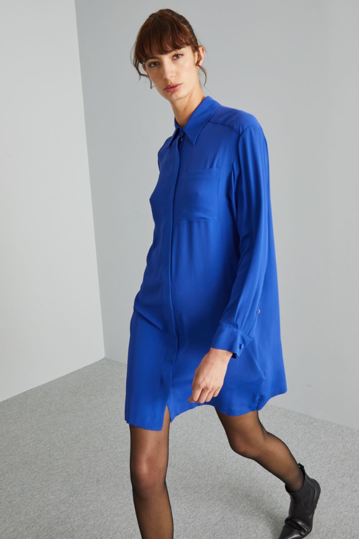 Abito chemisier in seta - BLUETTE - Fashion Market - 2