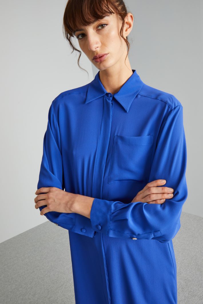 Abito chemisier in seta - BLUETTE - Fashion Market - 3