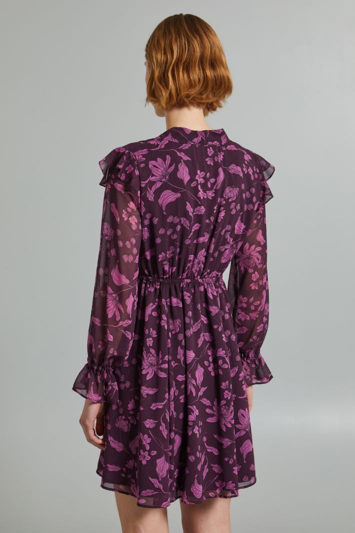 Abito corto in georgette - MELANZANA - Fashion Market - 4