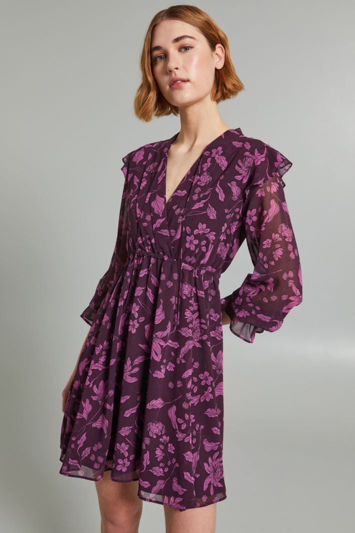 Abito corto in georgette - MELANZANA - Fashion Market - 2