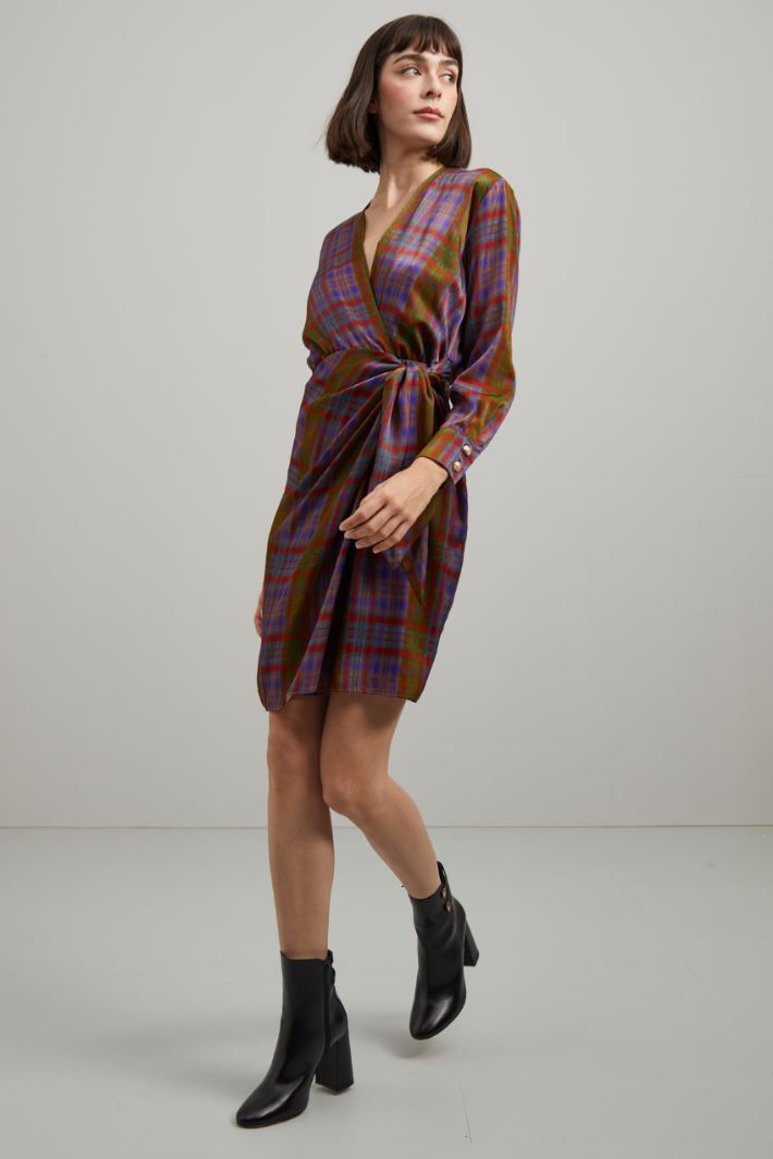 Abito a portafoglio - VIOLA ROSSO VERDE - Fashion Market