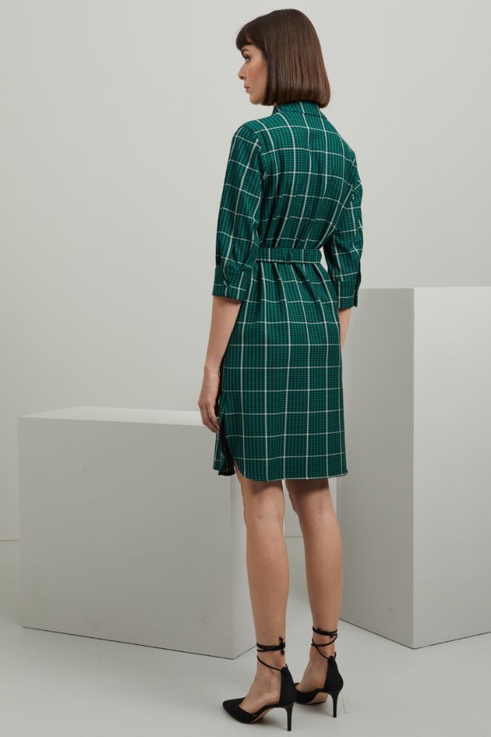 Abito chemisier - VERDE NERO BIANCO - Fashion Market - 4