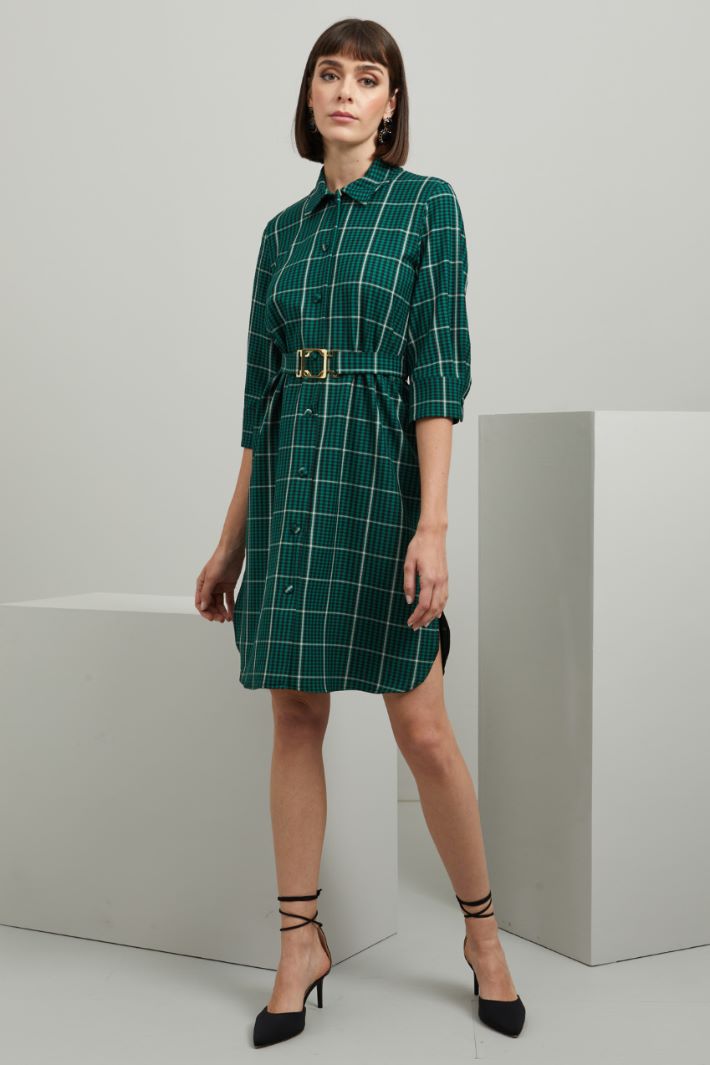 Abito chemisier - VERDE NERO BIANCO - Fashion Market - 2