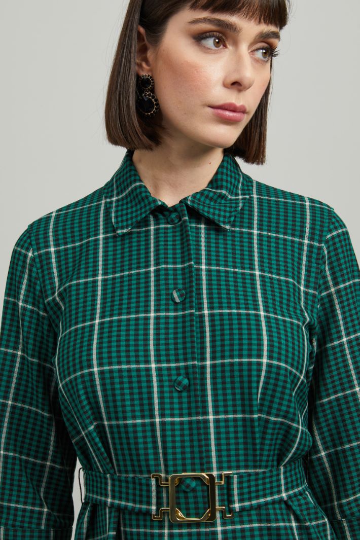 Abito chemisier - VERDE NERO BIANCO - Fashion Market - 3