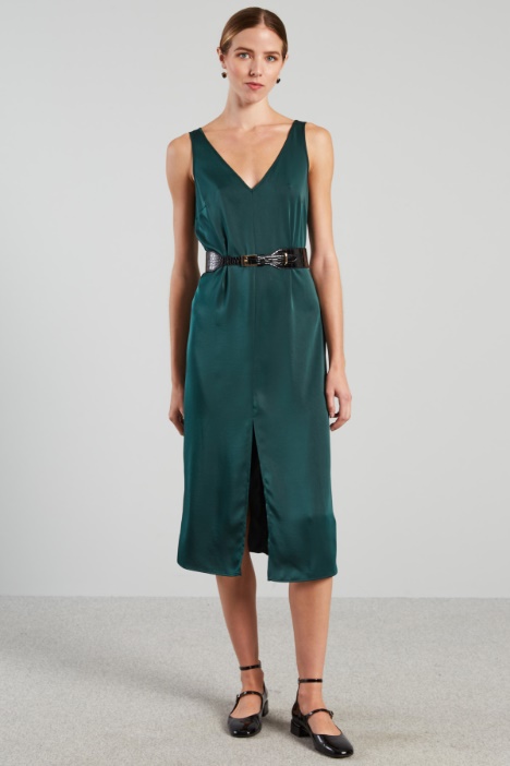 Slip dress con spacco - Fashion Market