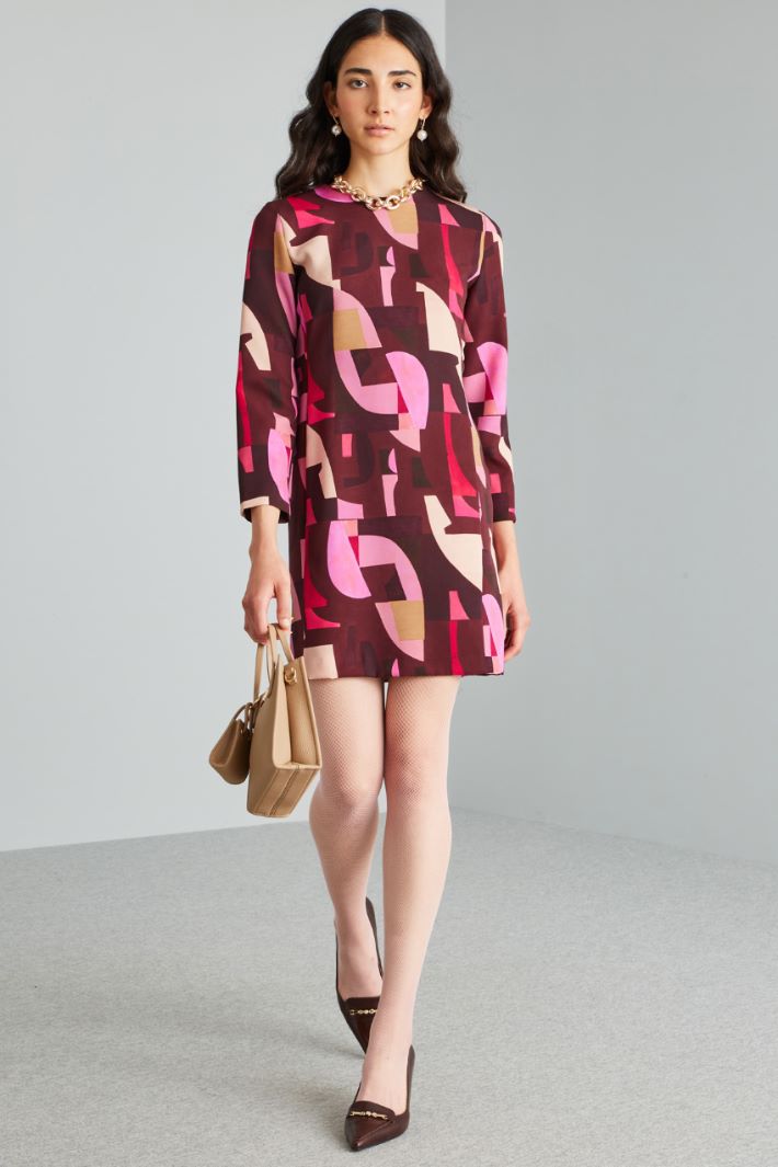 Abito corto - BORGOGNA ROSA - Fashion Market