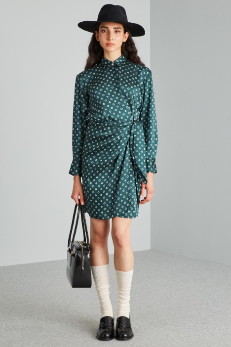 Abito a portafoglio in twill - Fashion Market