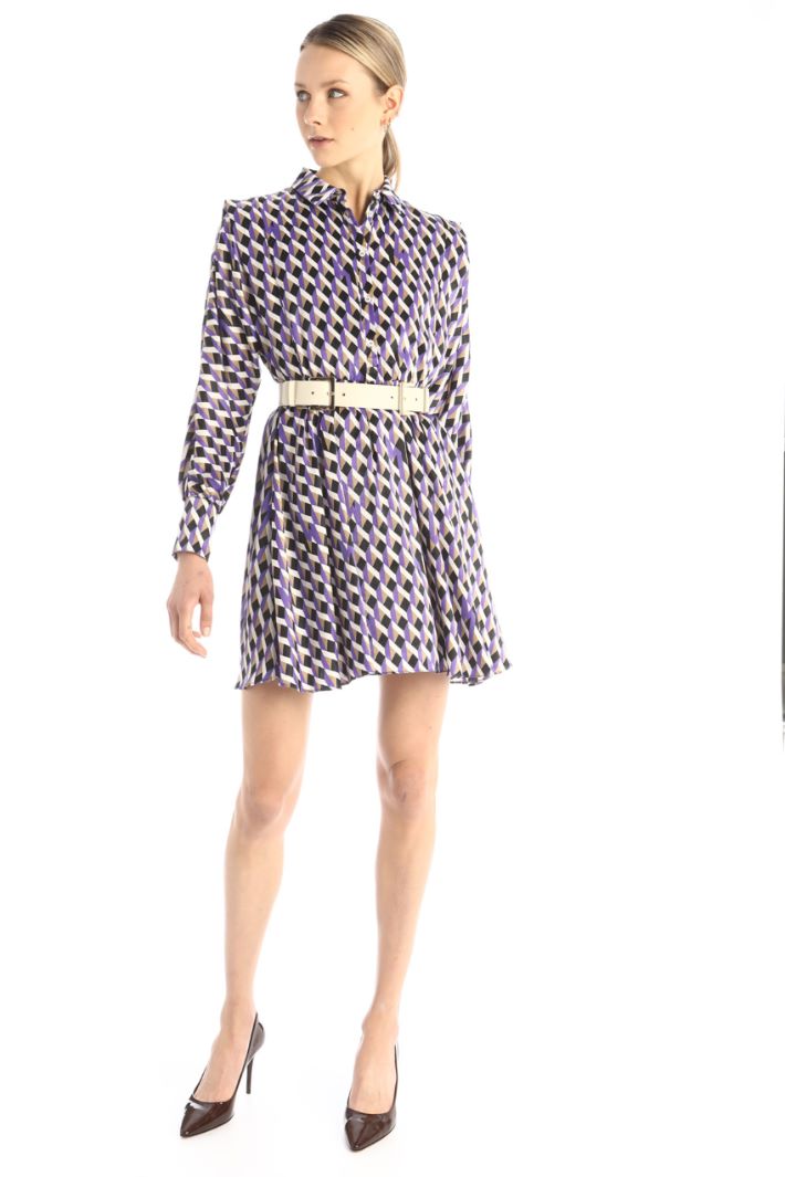 Abito in raso - VIOLA NERO - Fashion Market - 4