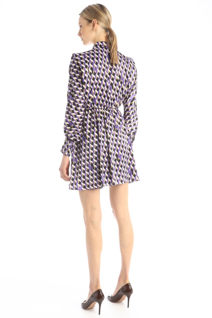 Abito in raso - VIOLA NERO - Fashion Market - 2