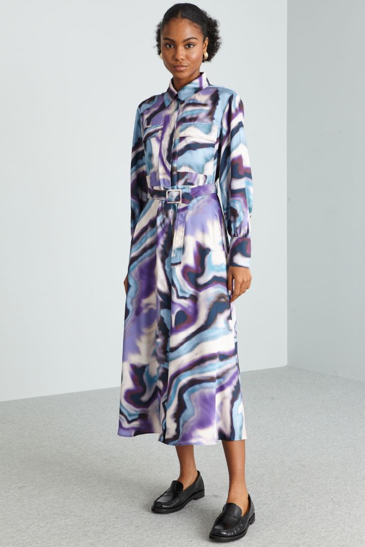 Abito chemisier - LILLA BIANCO VIOLA - Fashion Market - 2