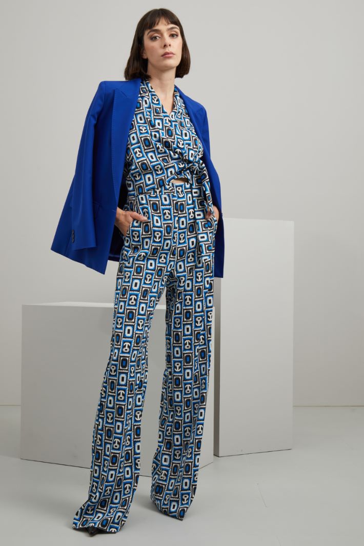 Tuta stampata - BLUETTE BIANCO NERO - Fashion Market