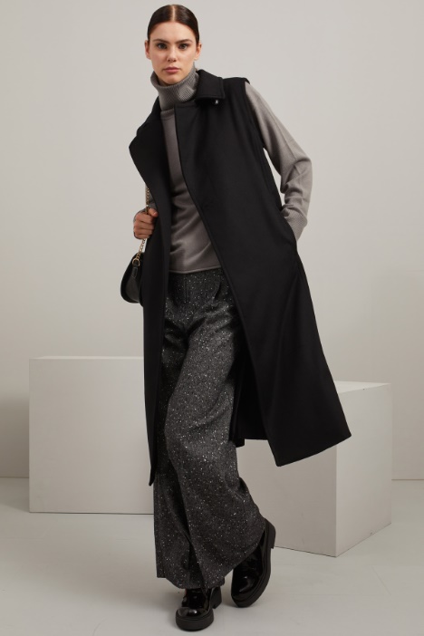 Cappotto smanicato in drap - Fashion Market
