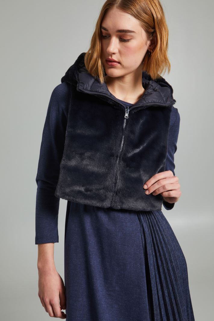 Collo cappuccio reversibile - BLU NOTTE - Fashion Market - 3
