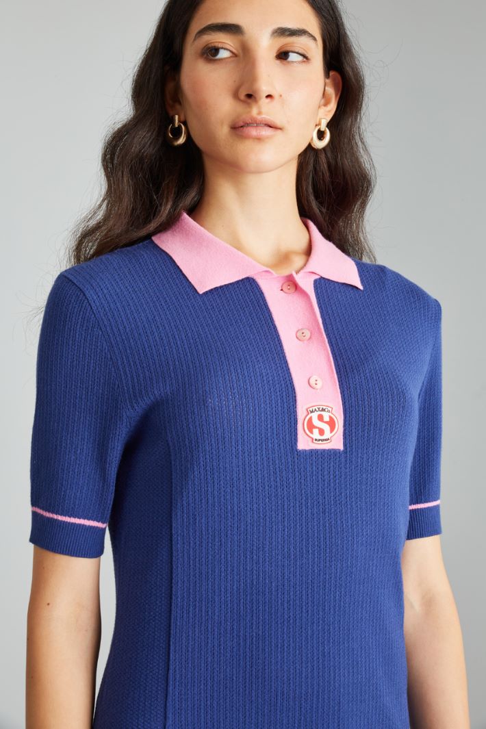 Abito stile polo - BLU ROSA - Fashion Market - 3