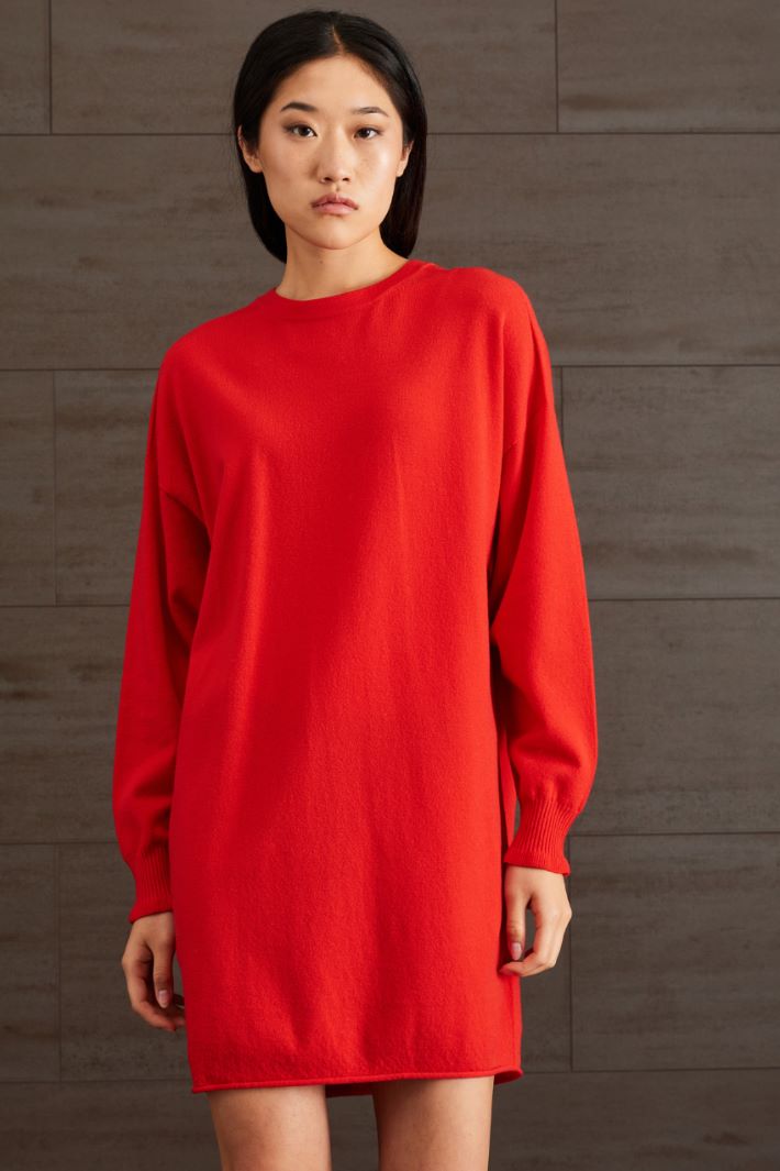 Abito in maglia di lana - ROSSO ACCESO - Fashion Market - 2
