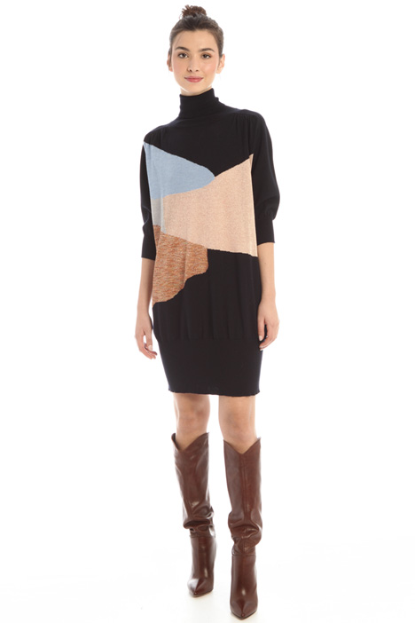 Abito con intarsio - Fashion Market