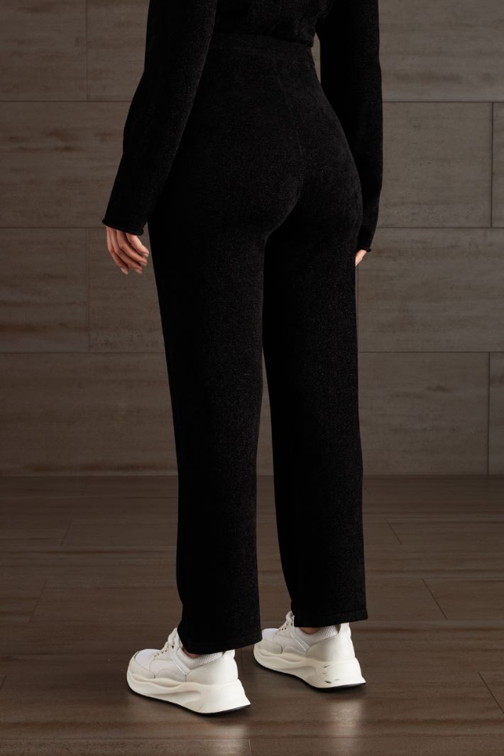 Pantaloni in ciniglia  - NERO - Fashion Market - 4