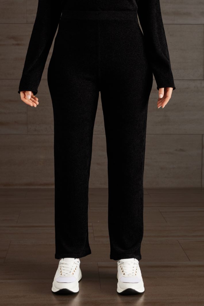 Pantaloni in ciniglia  - NERO - Fashion Market - 2