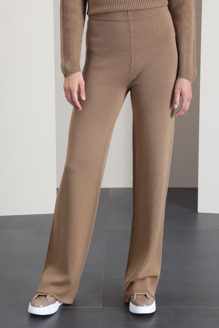 Pantaloni in pura lana - CAMMELLO - Fashion Market - 4