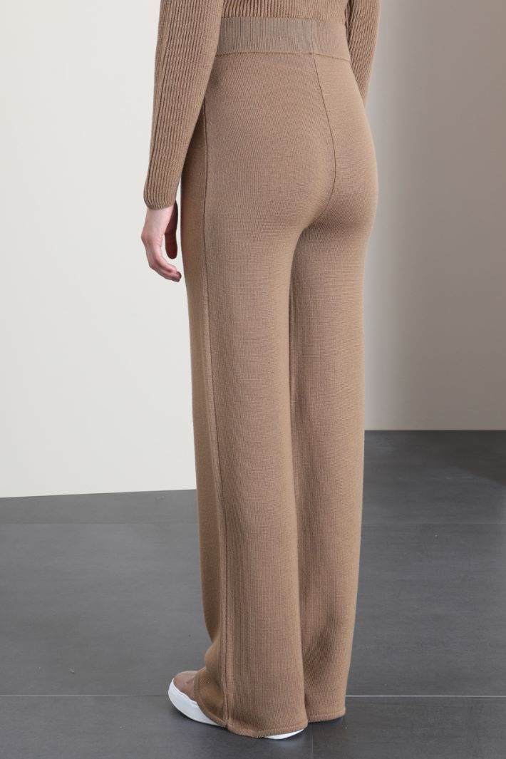 Pantaloni in pura lana - CAMMELLO - Fashion Market - 2