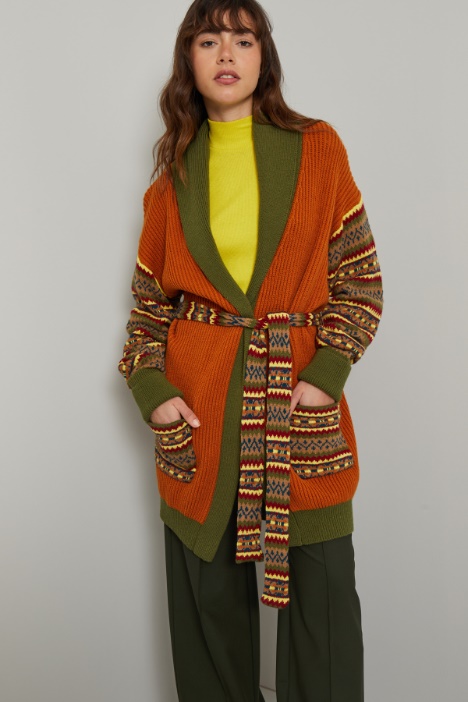 Cardigan lungo in lana - Fashion Market