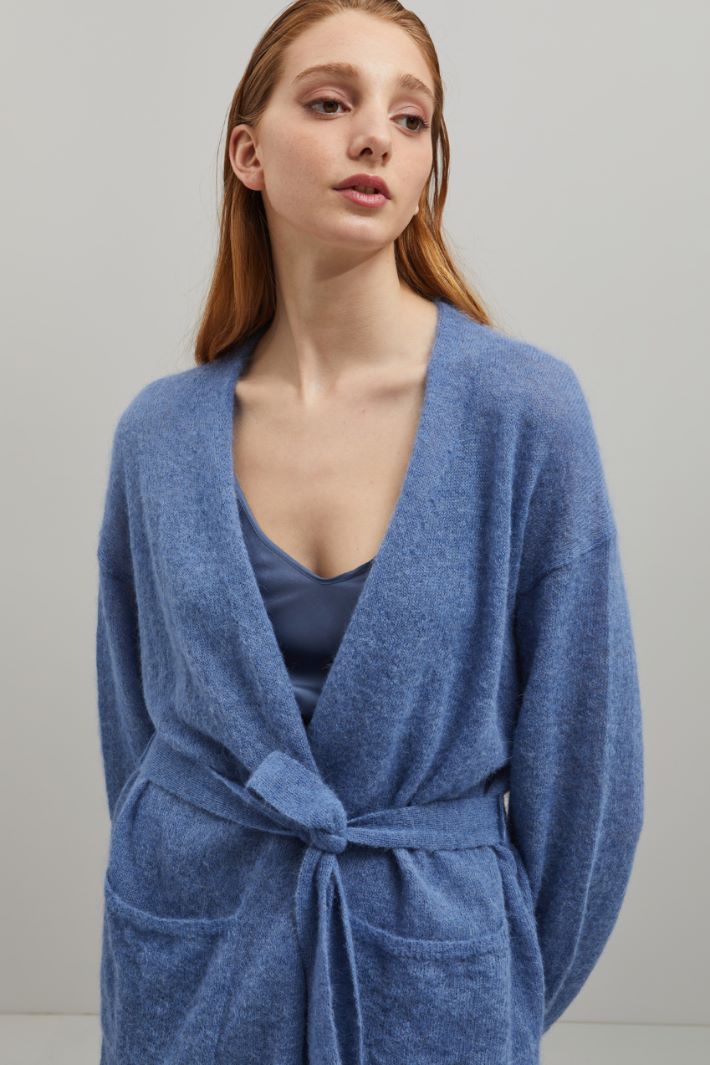 Cardigan in alpaca e mohair - CARTA DA ZUCCHERO - Fashion Market - 3