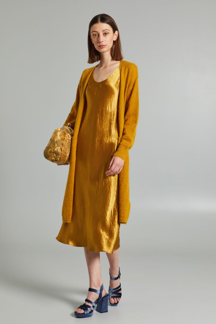 Cardigan lungo con cintura - OCRA - Fashion Market