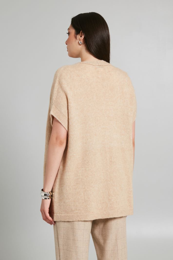 Cardigan con maniche corte - SABBIA - Fashion Market - 4
