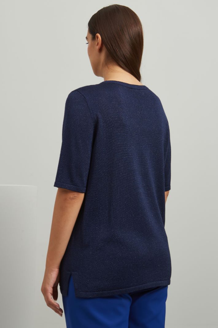 Maglia in lana - BLU SCURO - Fashion Market - 4