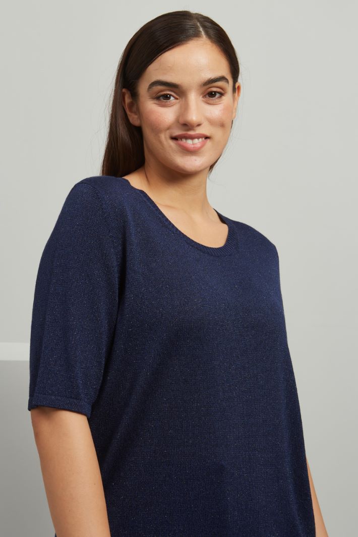Maglia in lana - BLU SCURO - Fashion Market - 3