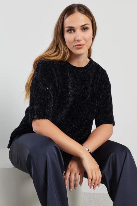 Maglia in ciniglia lamè - Fashion Market