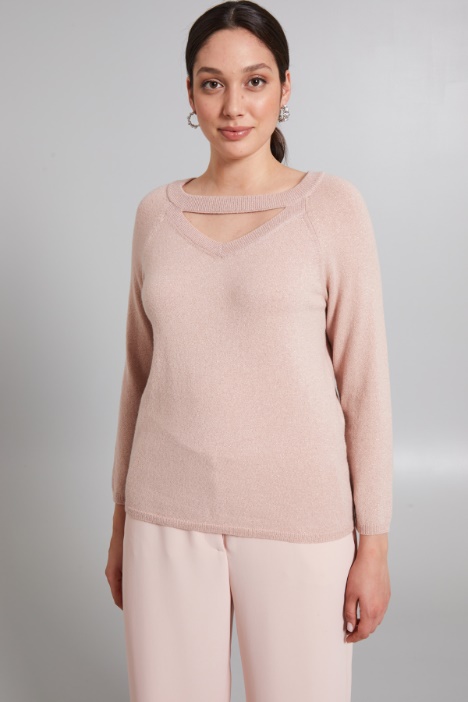 Maglia lamè con cut out - Fashion Market