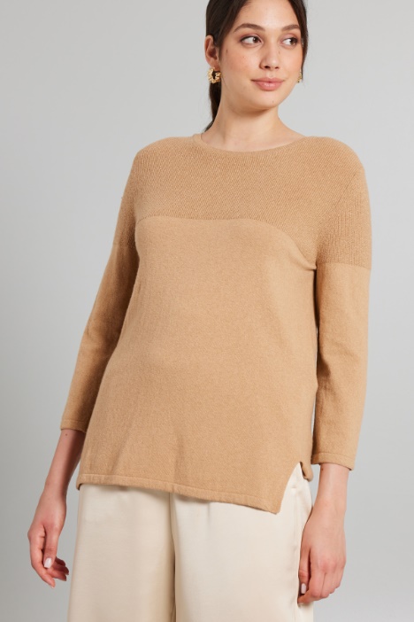 Maglia con carré lamè - Fashion Market