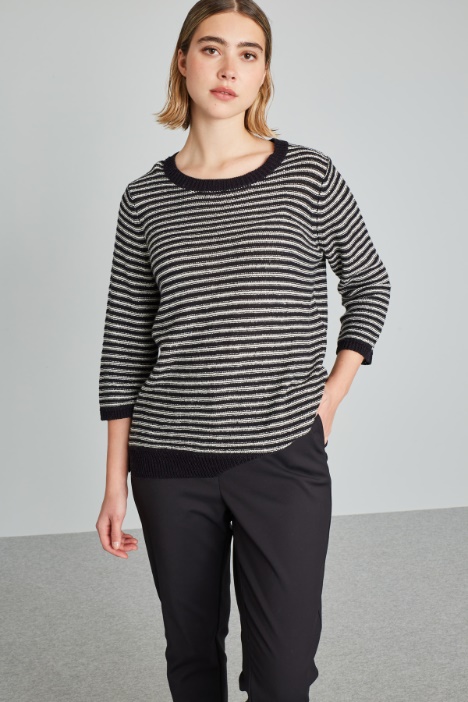 Maglia in cotone con paillettes - Fashion Market